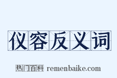 仪容反义词是什么意思的图片